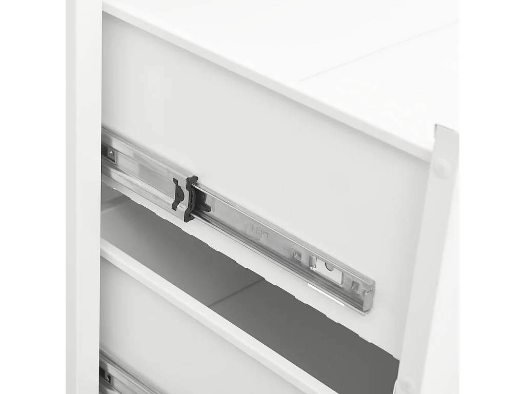 Cassettiera industriale Bianco 78x40x93 cm Metallo