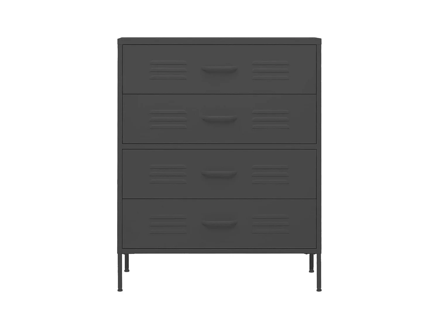 Commode Anthracite 80x35x101,5 cm Acier