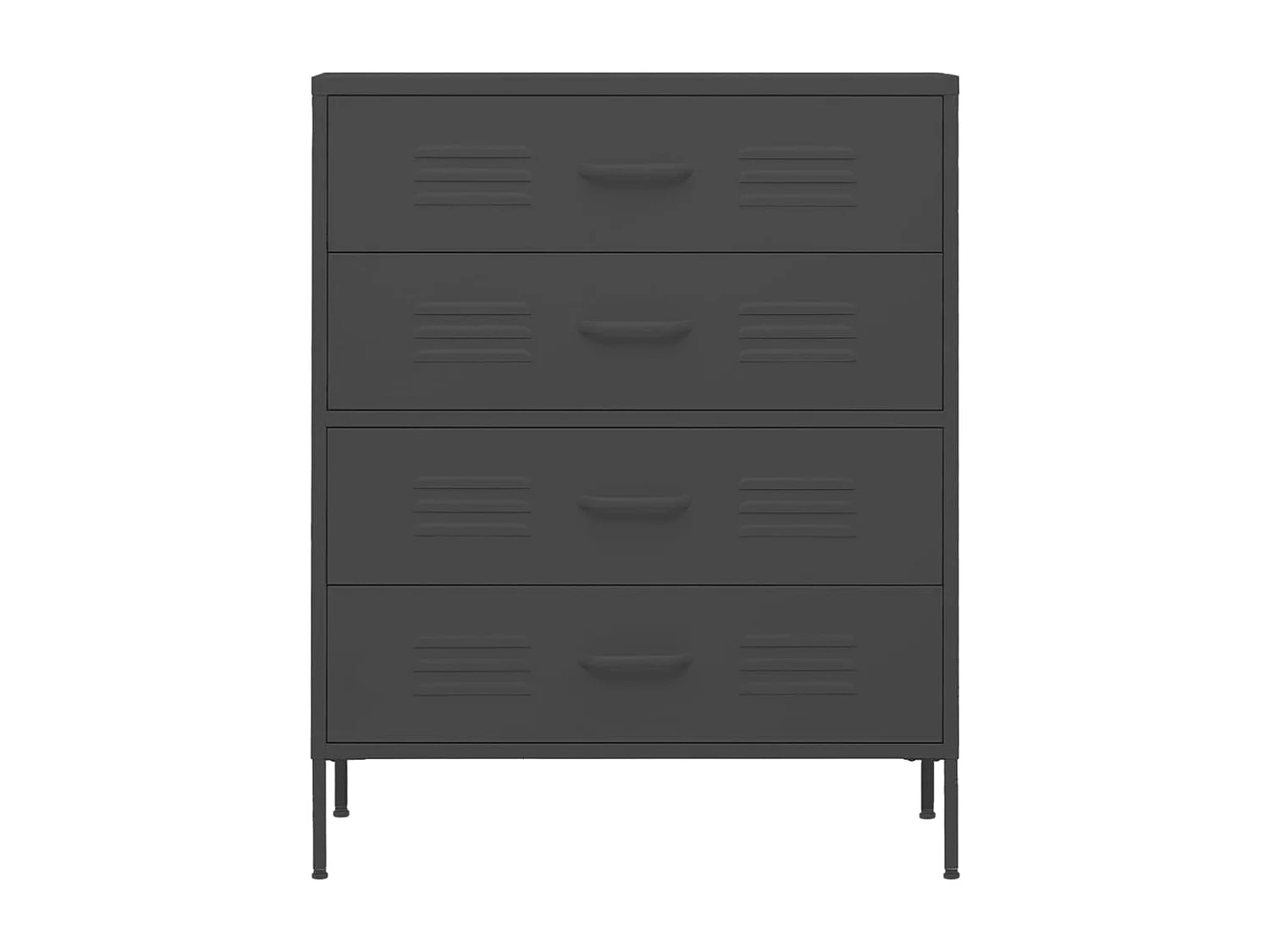 Cassettiera antracite 80x35x101,5 cm Acciaio