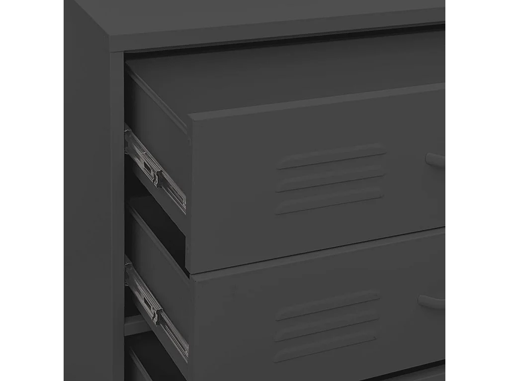 Cassettiera antracite 80x35x101,5 cm Acciaio