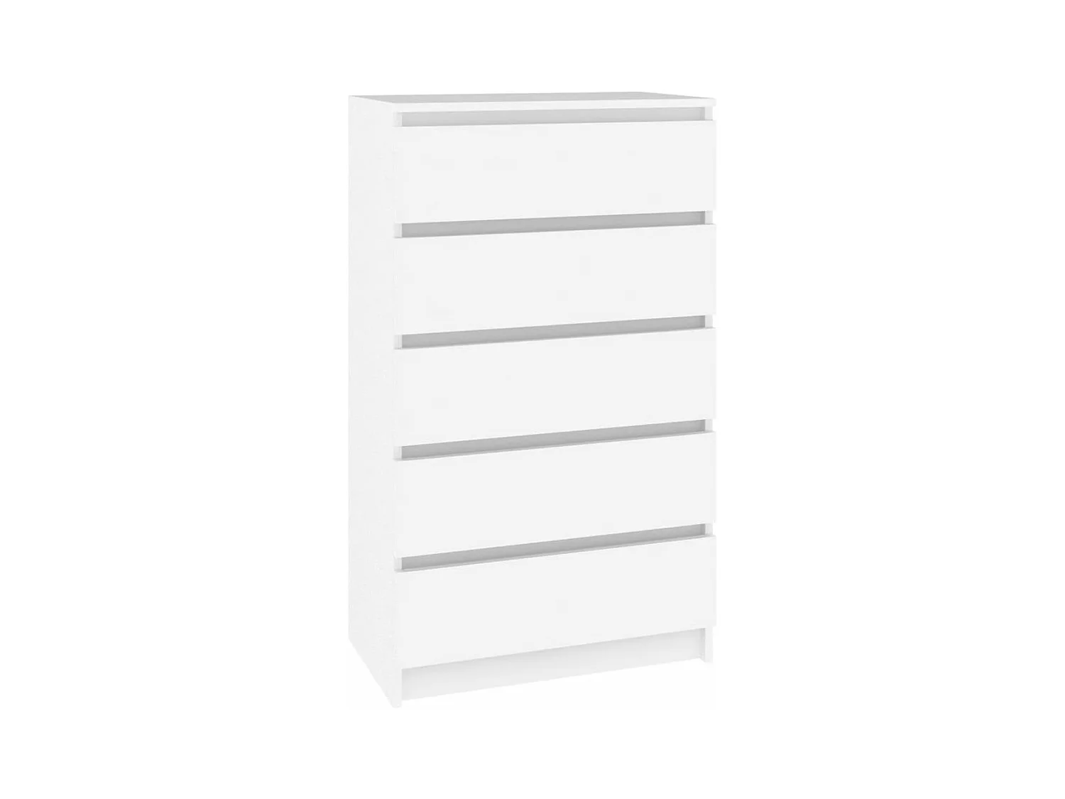 Cassettiera bianca 60x36x103 cm MDF