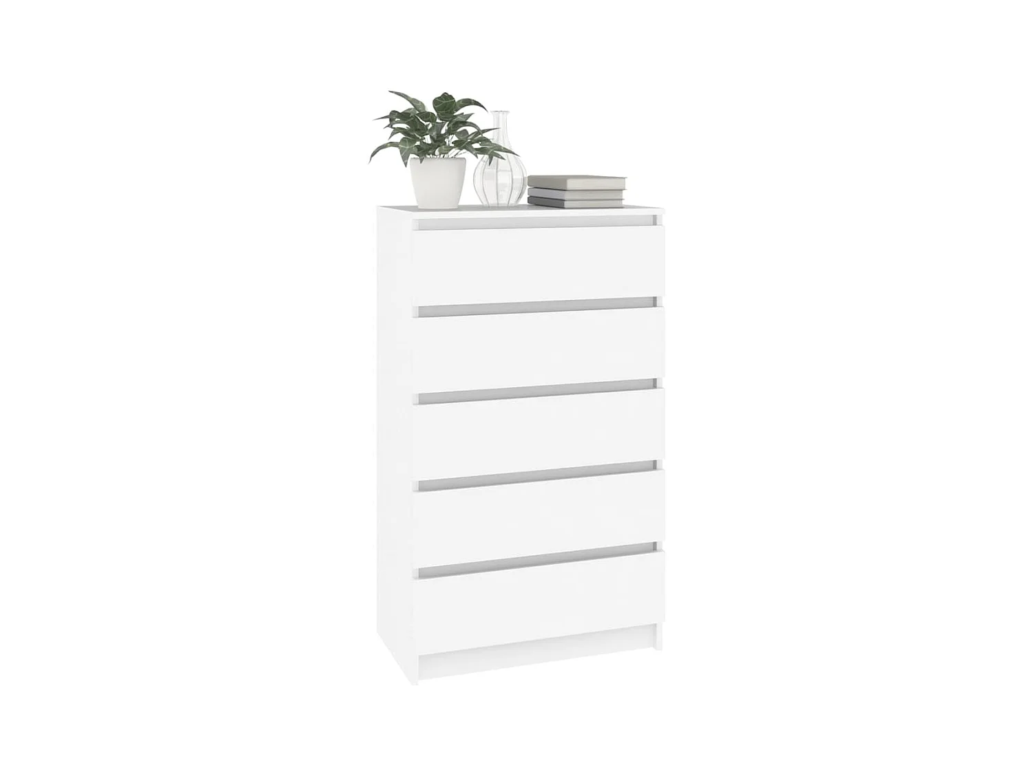 Cassettiera bianca 60x36x103 cm MDF