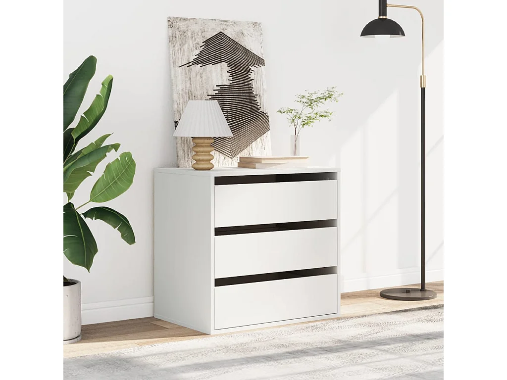 Cômoda de canto branca 60x41x58 cm madeira trabalhada