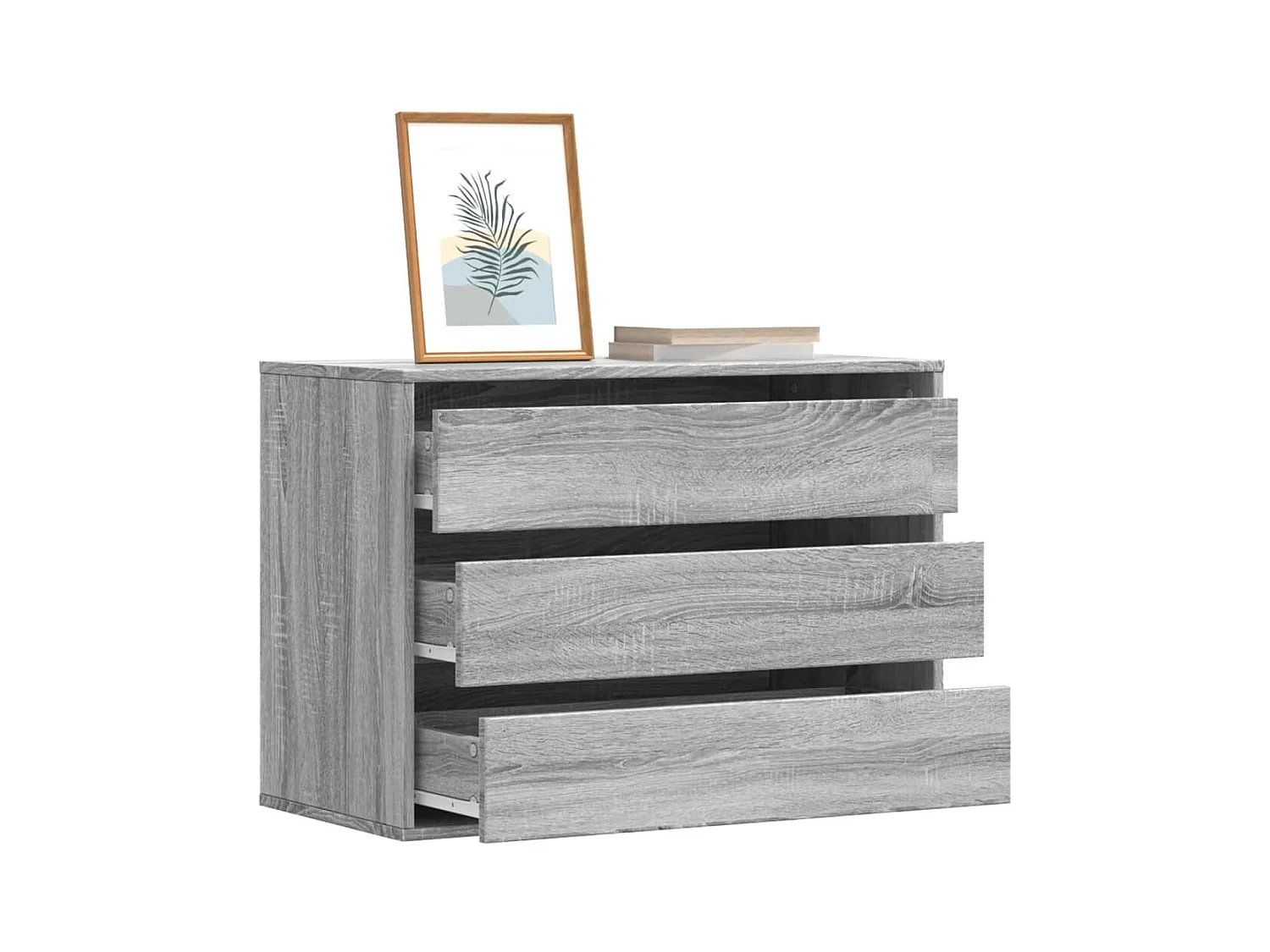 Commode d'angle sonoma gris 80x41x58 cm bois d'ingénierie