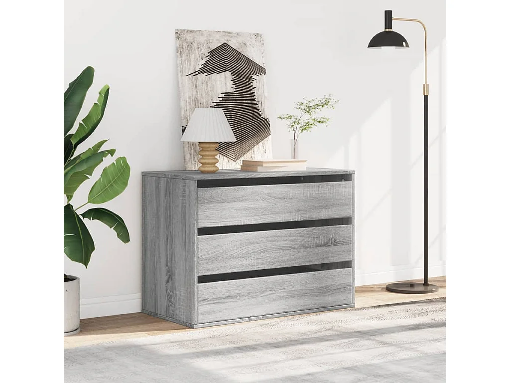 Commode d'angle sonoma gris 80x41x58 cm bois d'ingénierie