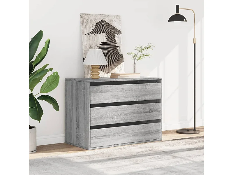 Commode d'angle sonoma gris 80x41x58 cm bois d'ingénierie