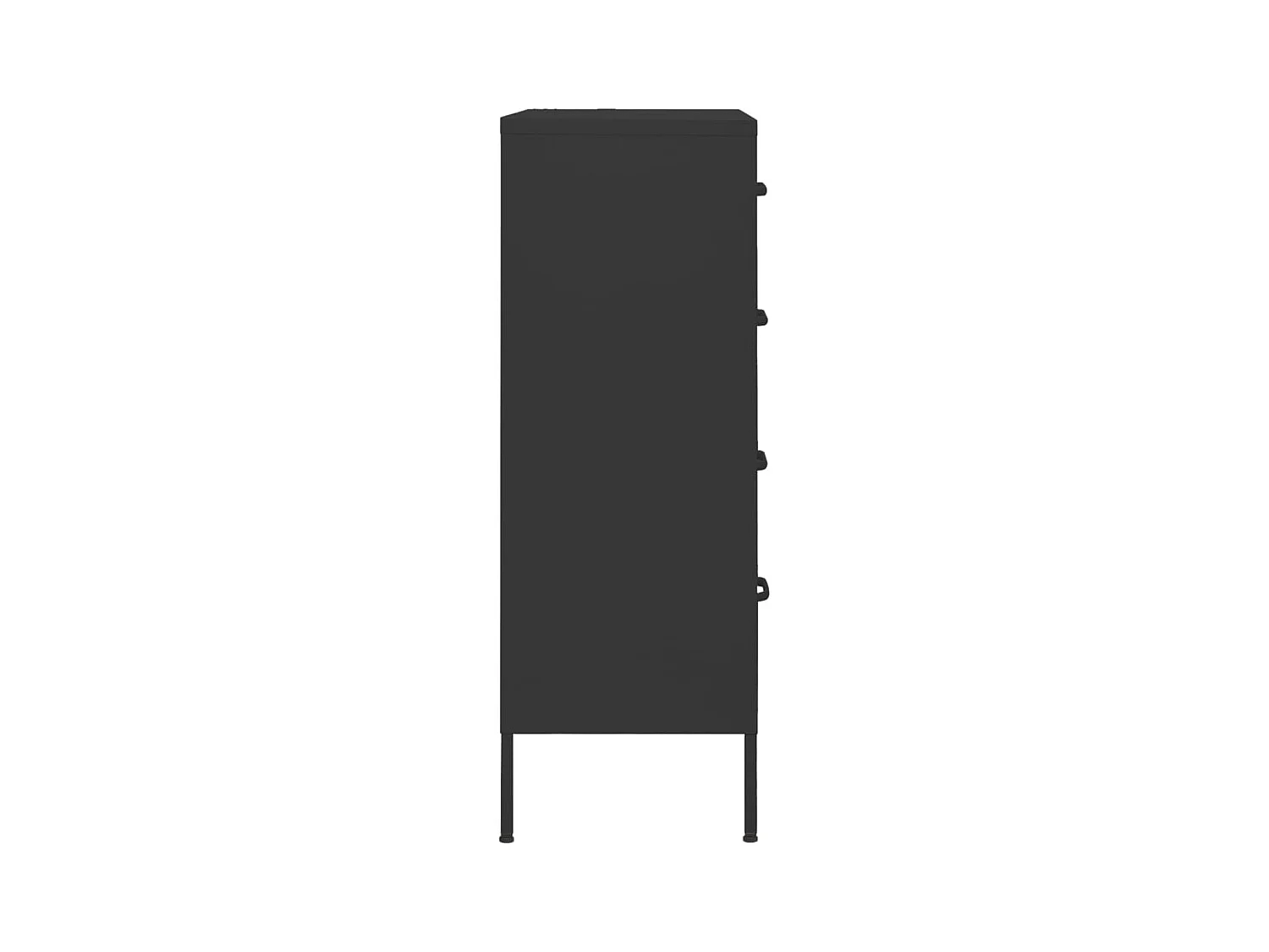 Commode Noir 80x35x101,5 cm Acier