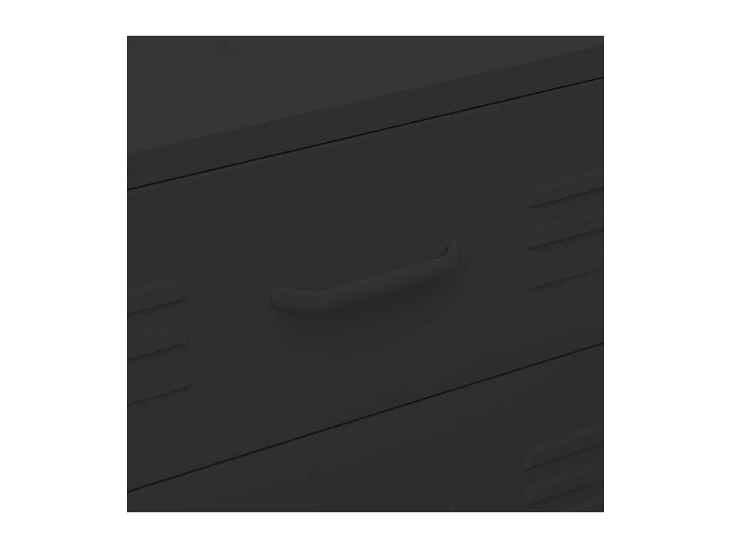 Commode Noir 80x35x101,5 cm Acier