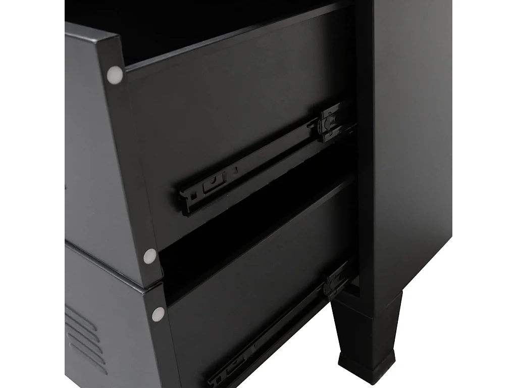 Cómoda de metal estilo industrial 78x40x93 cm negro