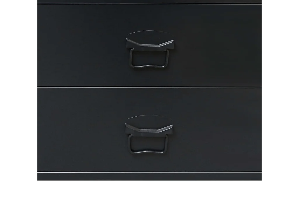 Cómoda de metal estilo industrial 78x40x93 cm negro