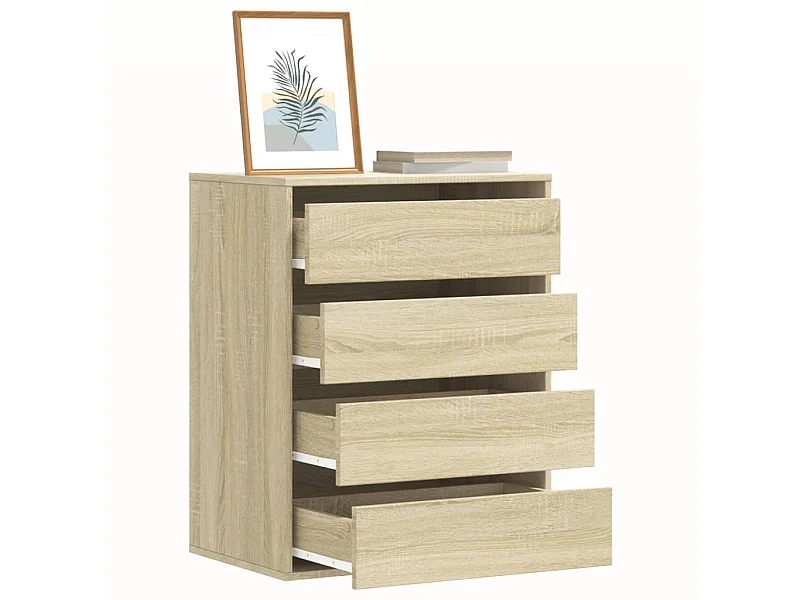 Cassettiera angolare in rovere Sonoma 60x41x76 cm in derivati del legno