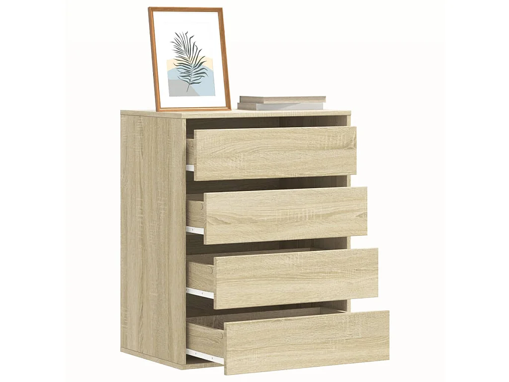 Commode d'angle chêne sonoma 60x41x76 cm bois d'ingénierie