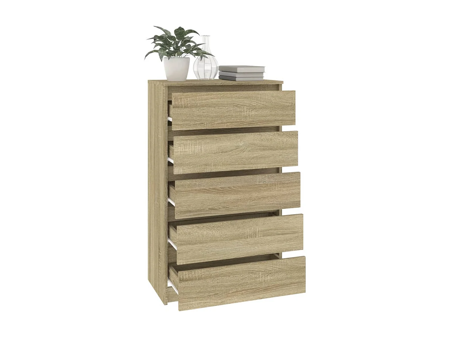 Cassettiera Rovere Sonoma 60x36x103 cm MDF