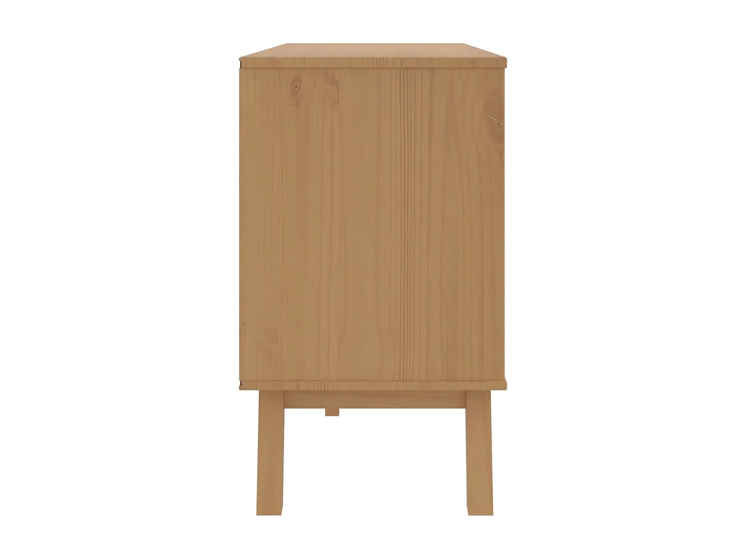 Armoire à tiroirs OLDEN gris et marron bois de pin solide