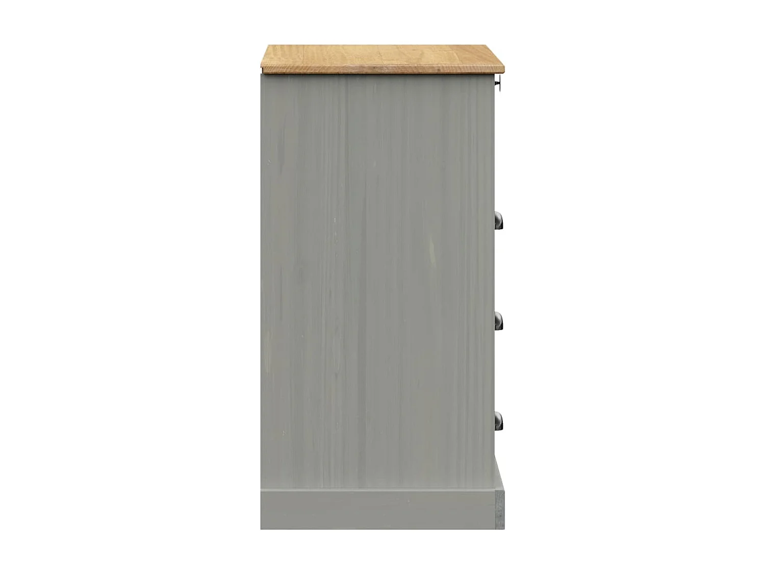Commode VIGO gris 80x40x76 cm bois massif de pin