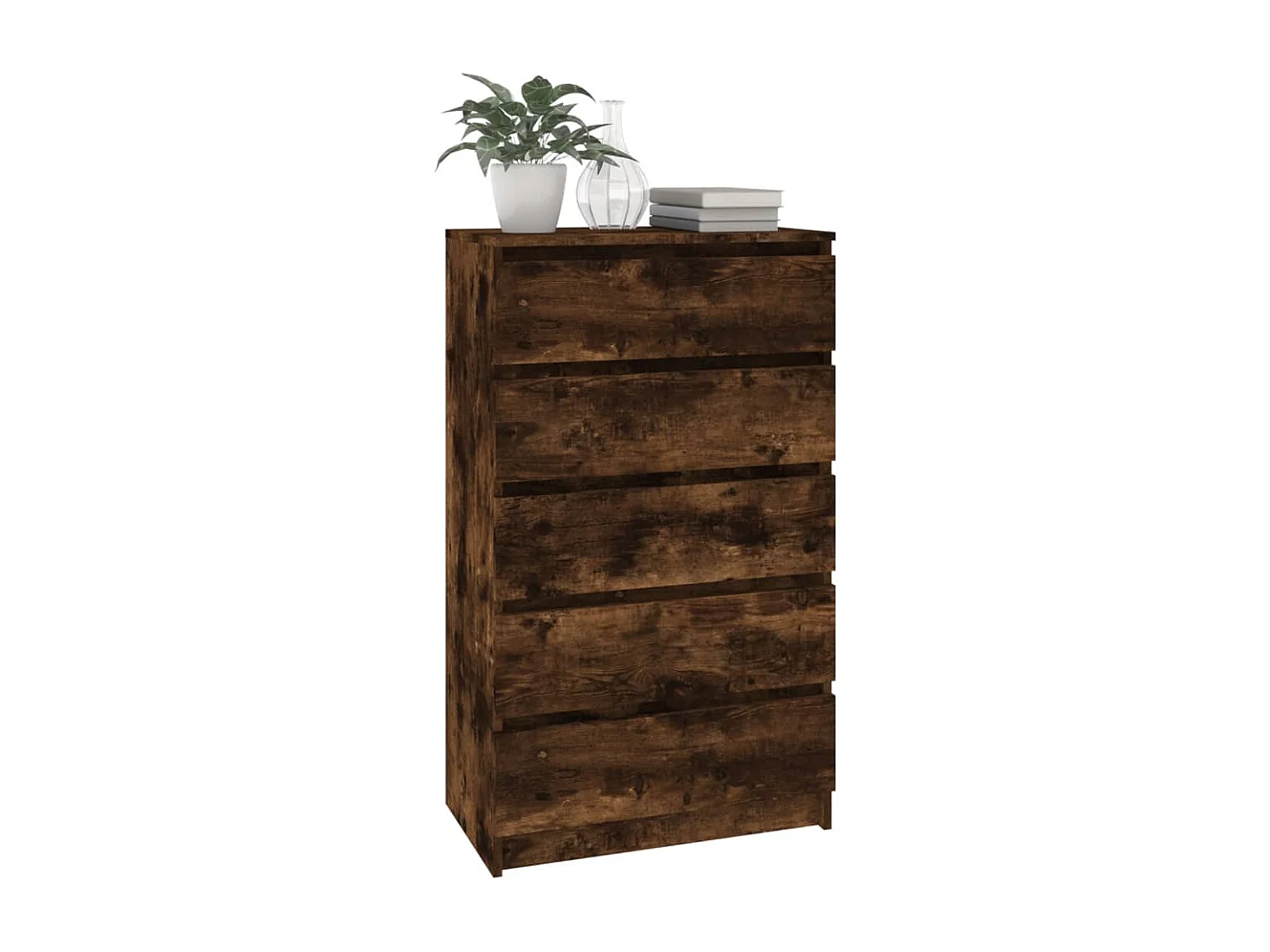 Commode Chêne fumé 60x36x103 cm Bois d'ingénierie