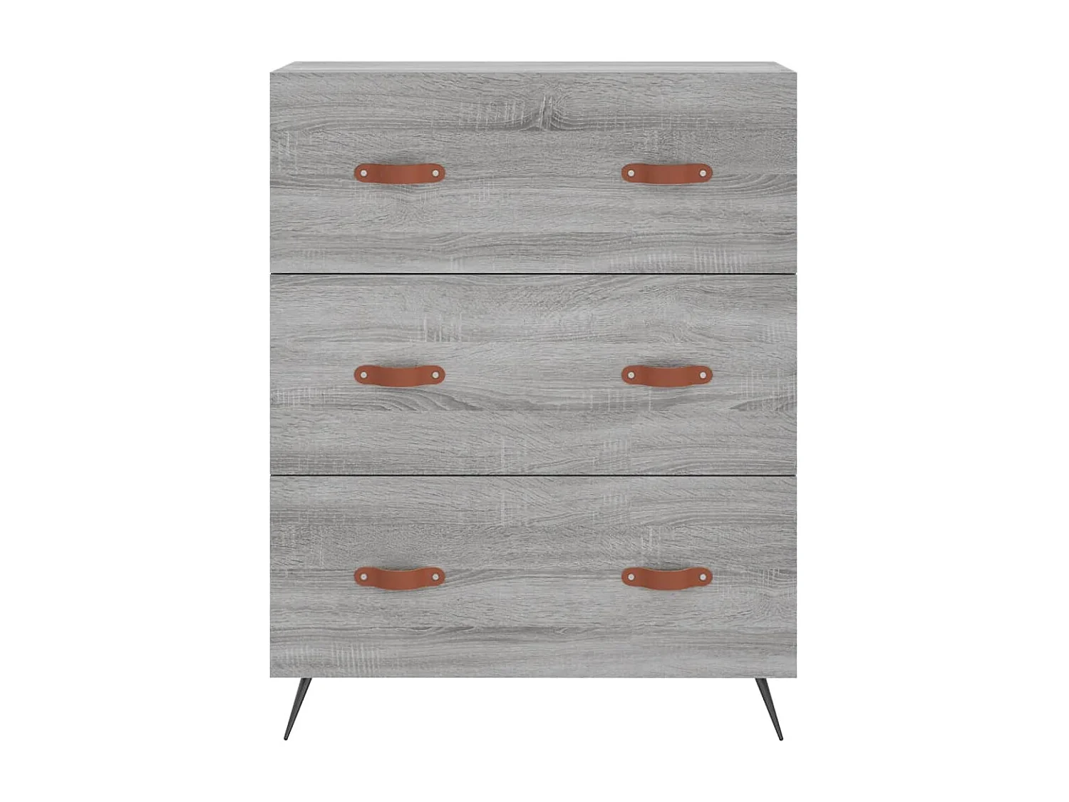 Cassettiera Sonoma grigia 69,5 x 34 x 90 cm in derivati del legno