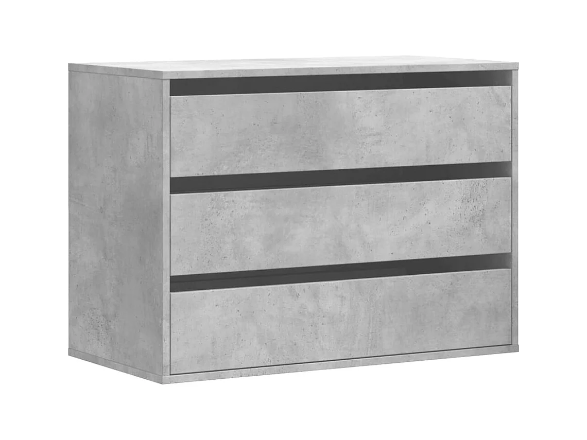 Commode d'angle gris béton 80x41x58 cm bois d'ingénierie