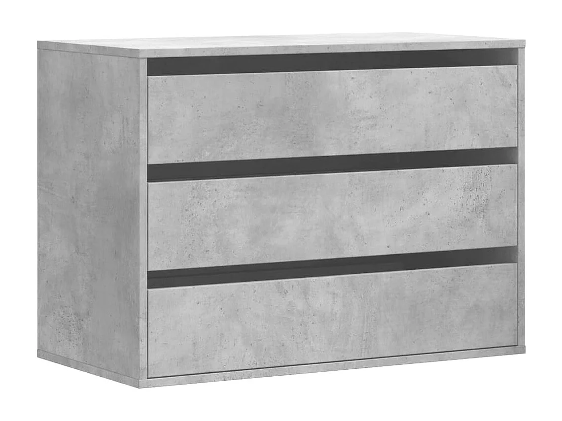 Betongraue Eckkommode 80x41x58 cm, Holzwerkstoff