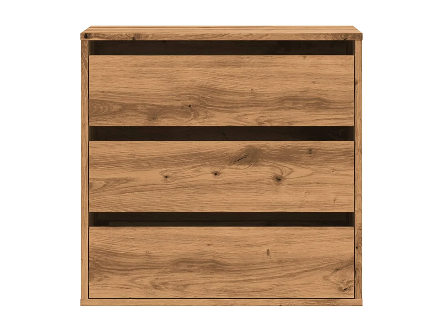 Commode d'angle chêne artisanal 60x41x58 cm bois d'ingénierie