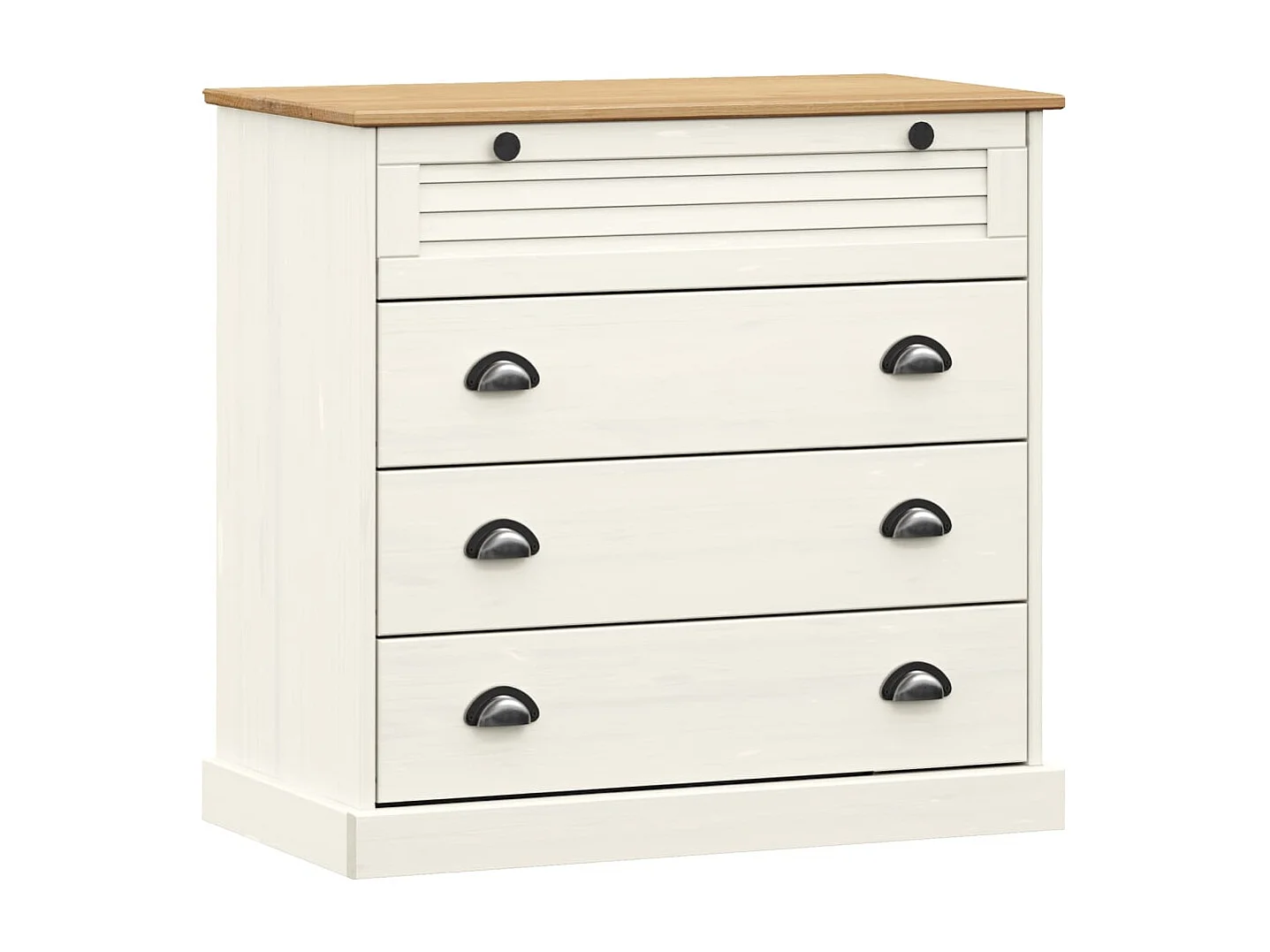 Commode VIGO blanc 80x40x76 cm bois massif de pin