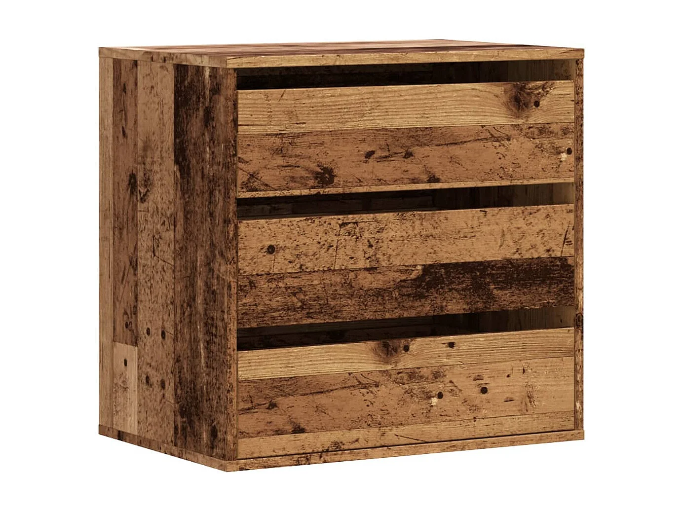 Cómoda de esquina de madera vieja 60x41x58 cm de madera contrachapada