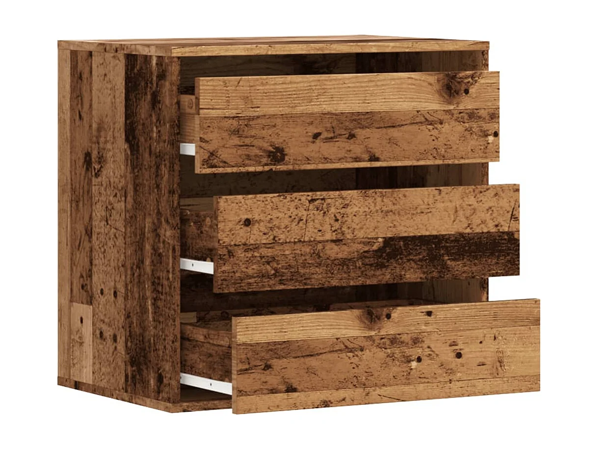 Cómoda de esquina de madera vieja 60x41x58 cm de madera contrachapada