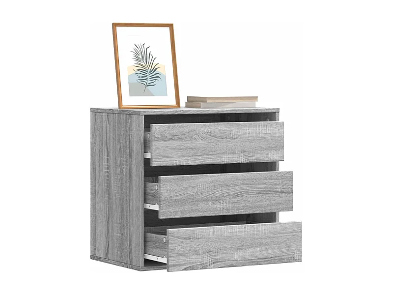 Commode d'angle sonoma gris 60x41x58 cm bois d'ingénierie