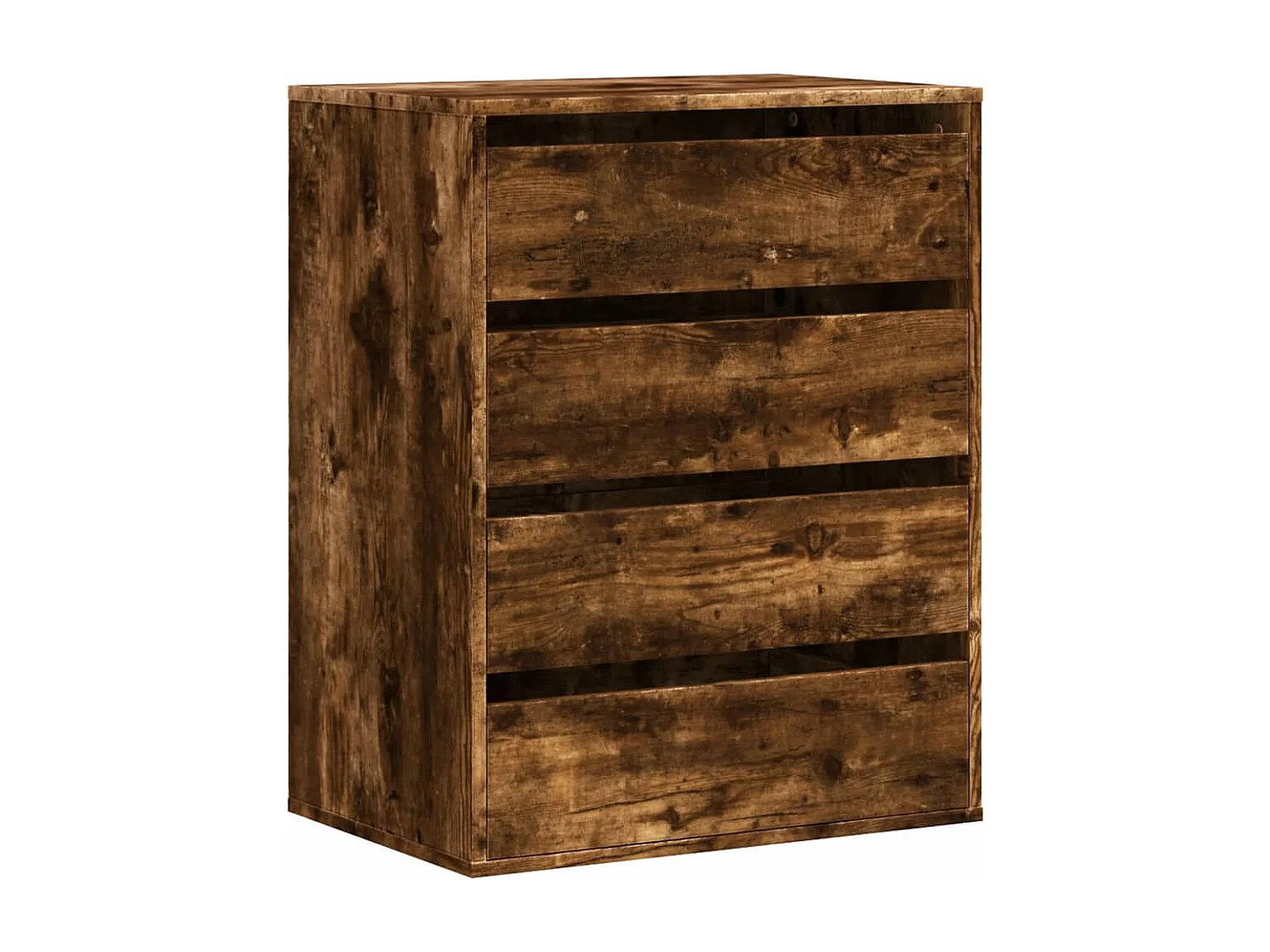 Cassettiera angolare in rovere affumicato 60x41x76 cm in derivati del legno