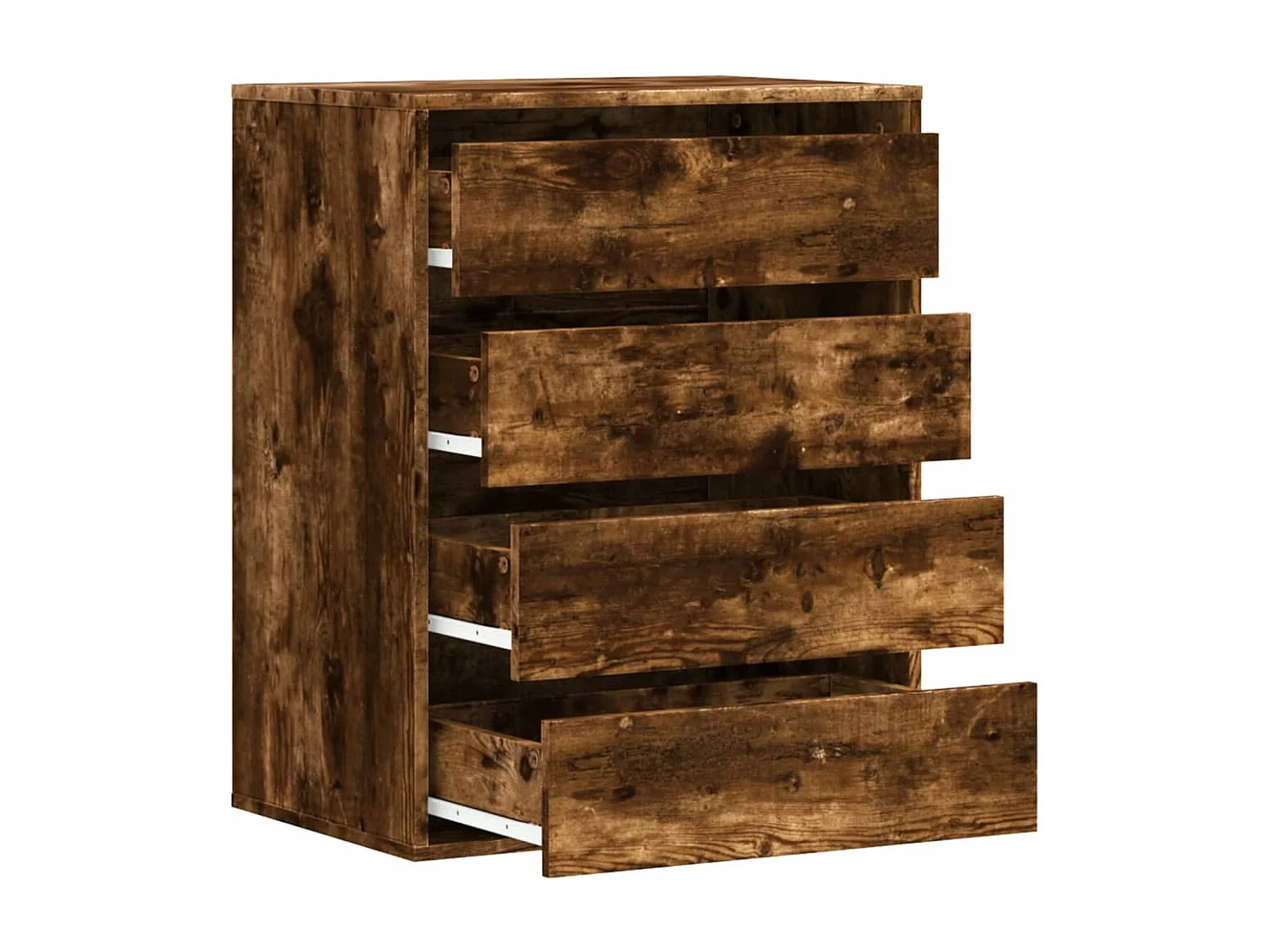 Cassettiera angolare in rovere affumicato 60x41x76 cm in derivati del legno