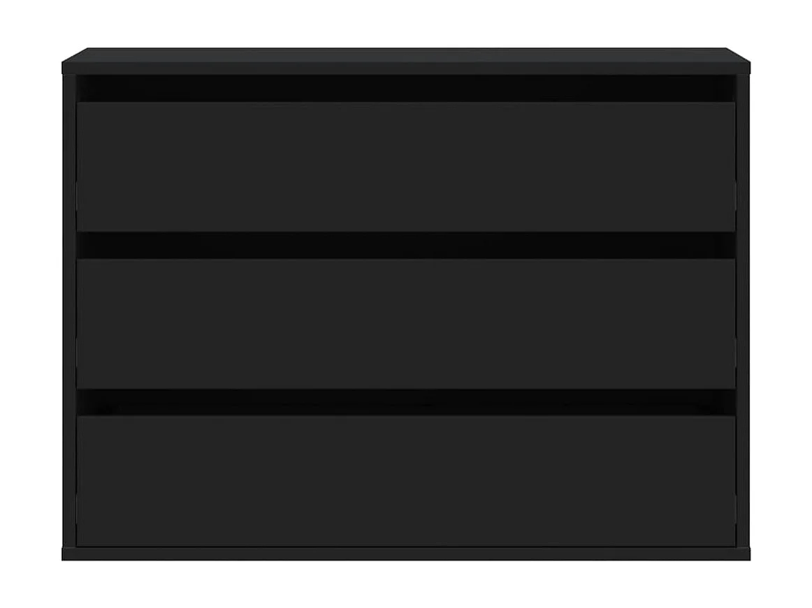 Zwarte hoekladekast 80x41x58 cm samengesteld hout