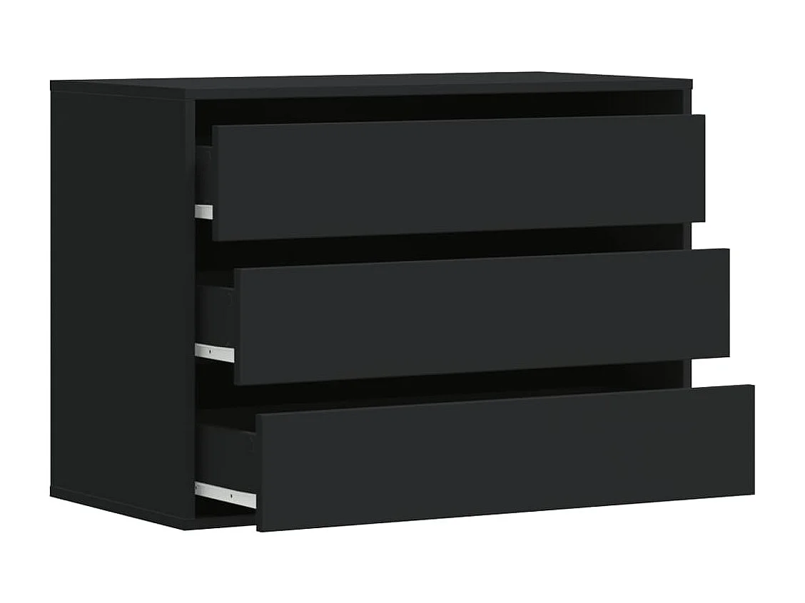 Zwarte hoekladekast 80x41x58 cm samengesteld hout