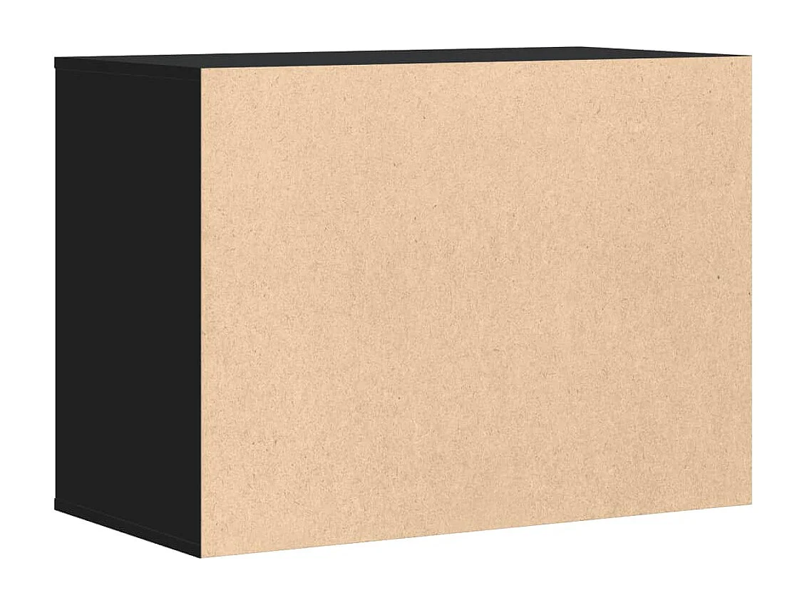 Zwarte hoekladekast 80x41x58 cm samengesteld hout