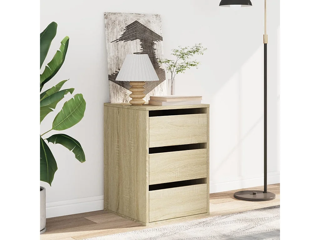 Cómoda de esquina de roble Sonoma 40x41x58 cm de madera contrachapada