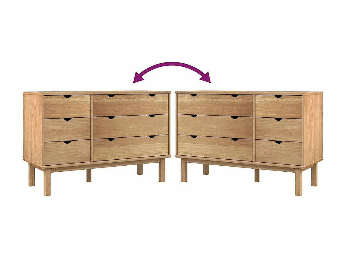 Commode OTTA 111x43x73,5 cm bois de pin massif