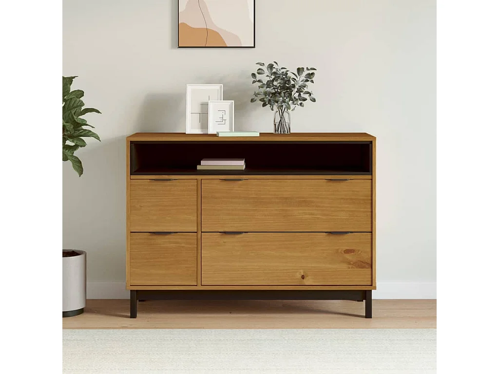 Commode FLAM 110x40x80 cm bois de pin massif