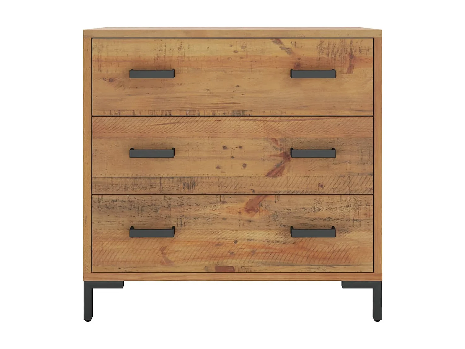 Cassettiera 75x35x70 cm Legno di pino massiccio