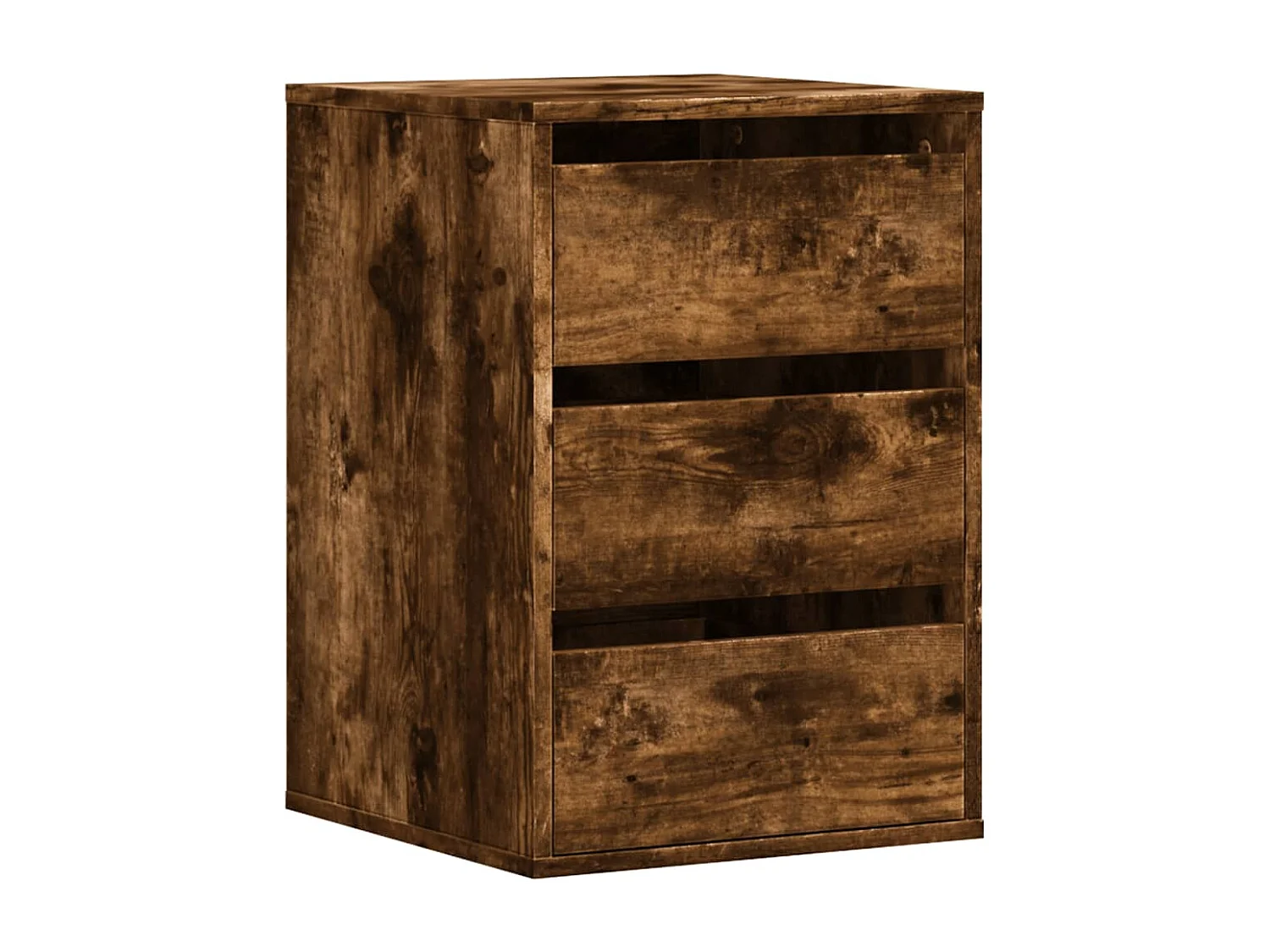 Eckkommode aus geräucherter Eiche, 40 x 41 x 58 cm, Holzwerkstoff