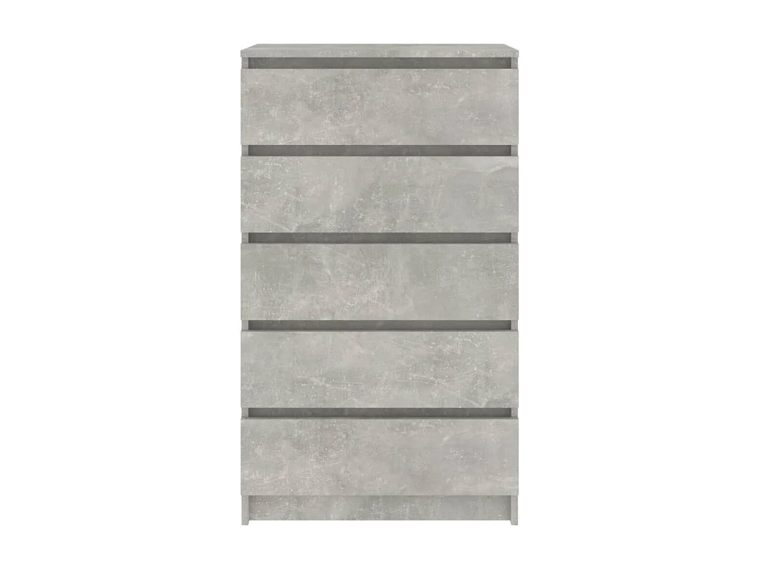 Cassettiera grigio cemento 60x36x103 cm MDF