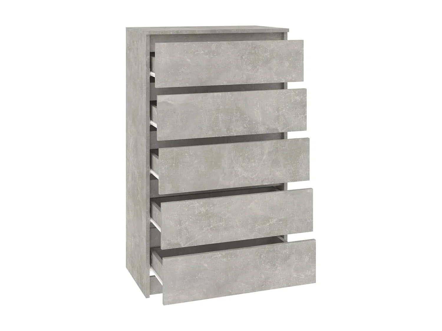 Betongrijze ladekast 60x36x103 cm Bewerkt hout