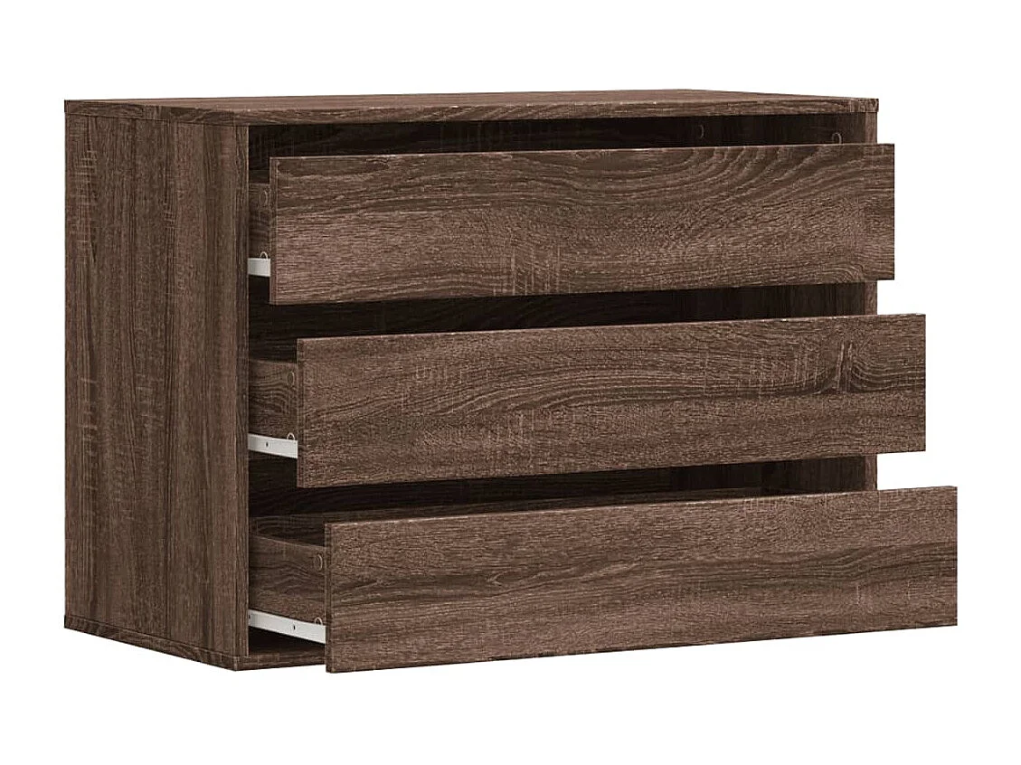 Commode d'angle chêne marron 80x41x58 cm bois d'ingénierie