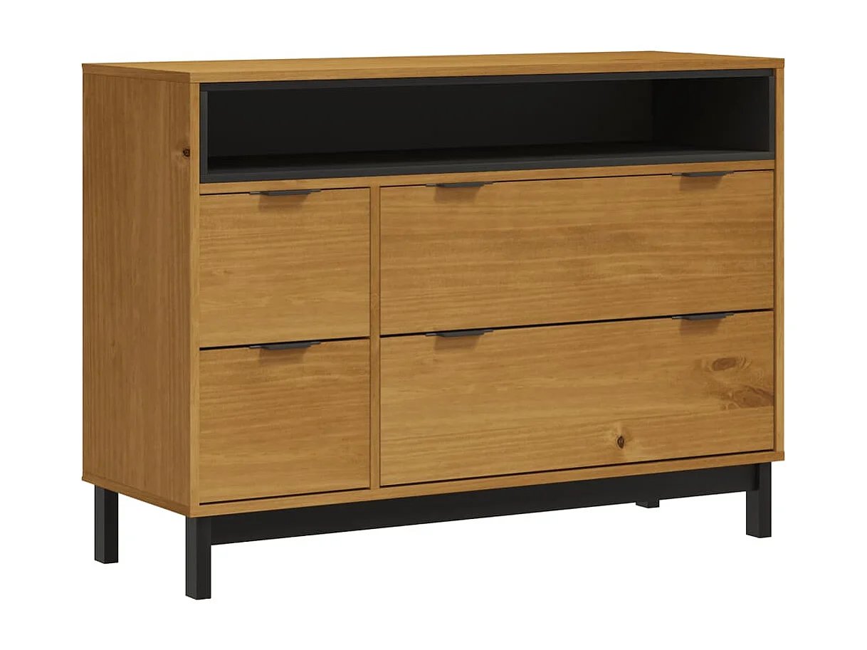 Cômoda FLAM 110x40x80 cm madeira maciça de pinho