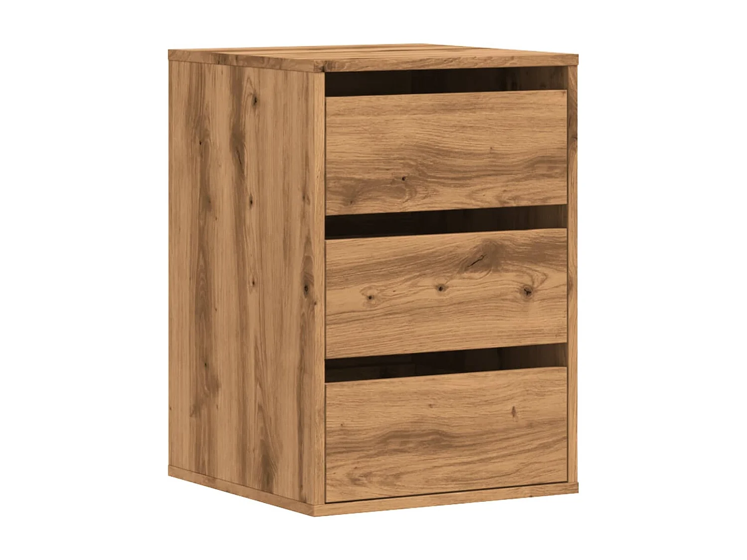 Handgefertigte Eckkommode aus Eichenholz, 40 x 41 x 58 cm, Holzwerkstoff