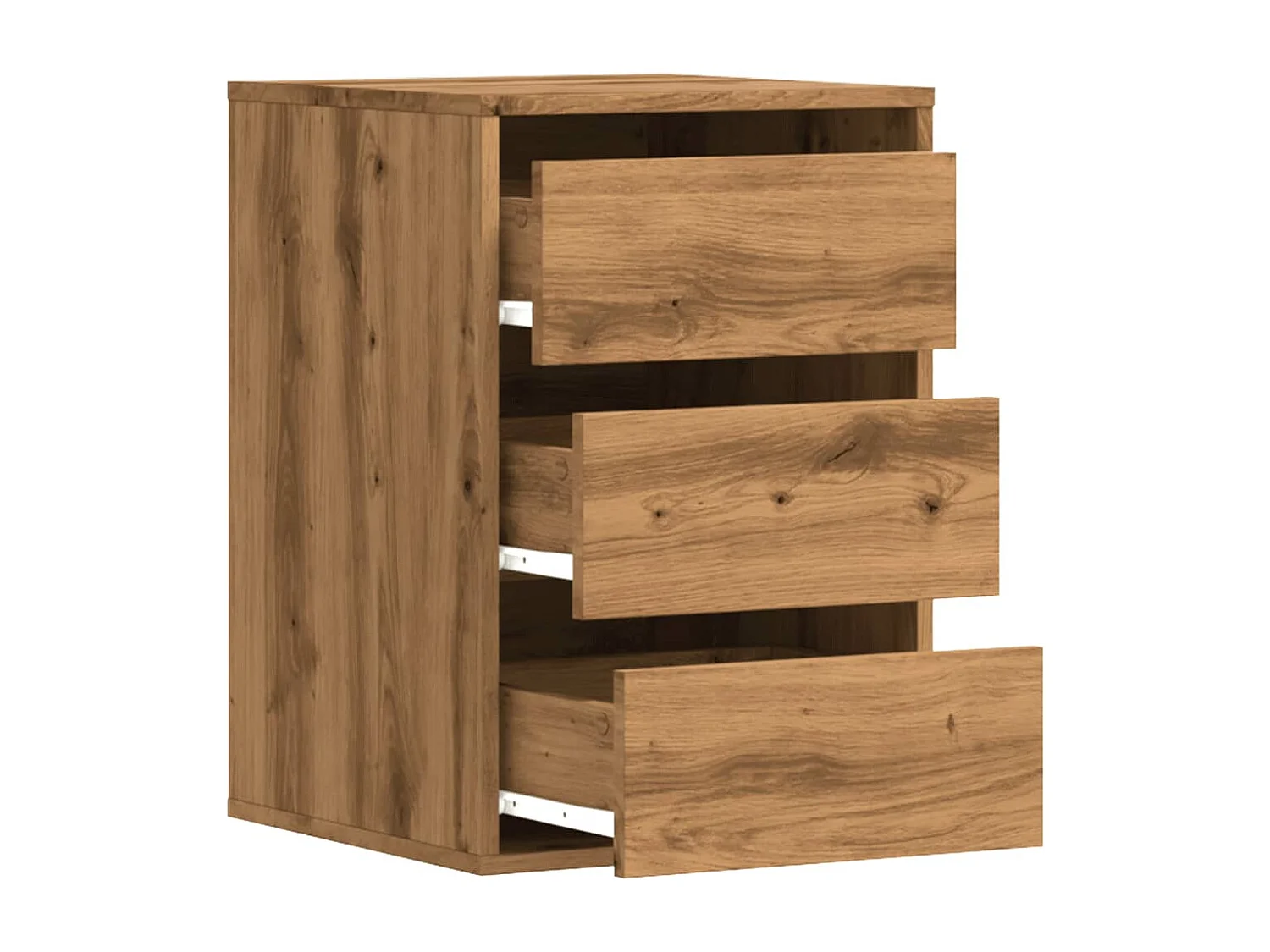 Handgefertigte Eckkommode aus Eichenholz, 40 x 41 x 58 cm, Holzwerkstoff