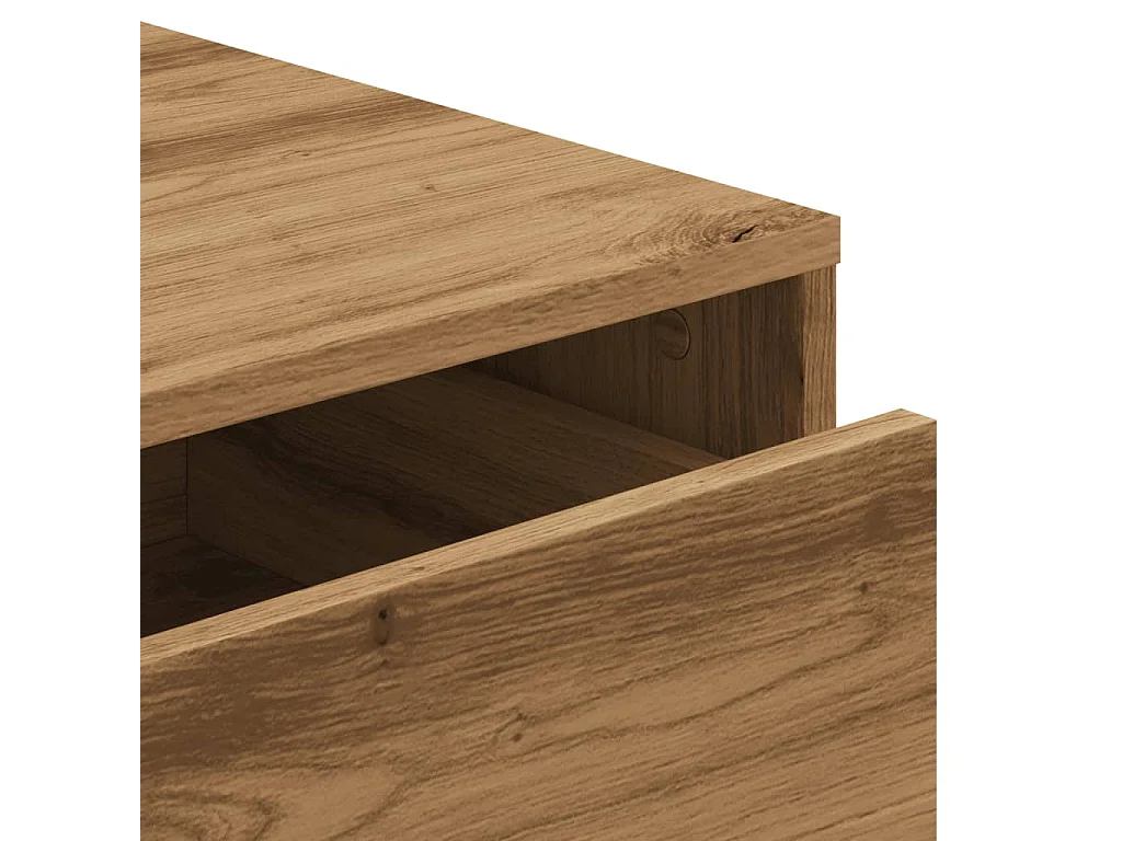 Cómoda esquinera artesanal de roble 40x41x58 cm de madera contrachapada