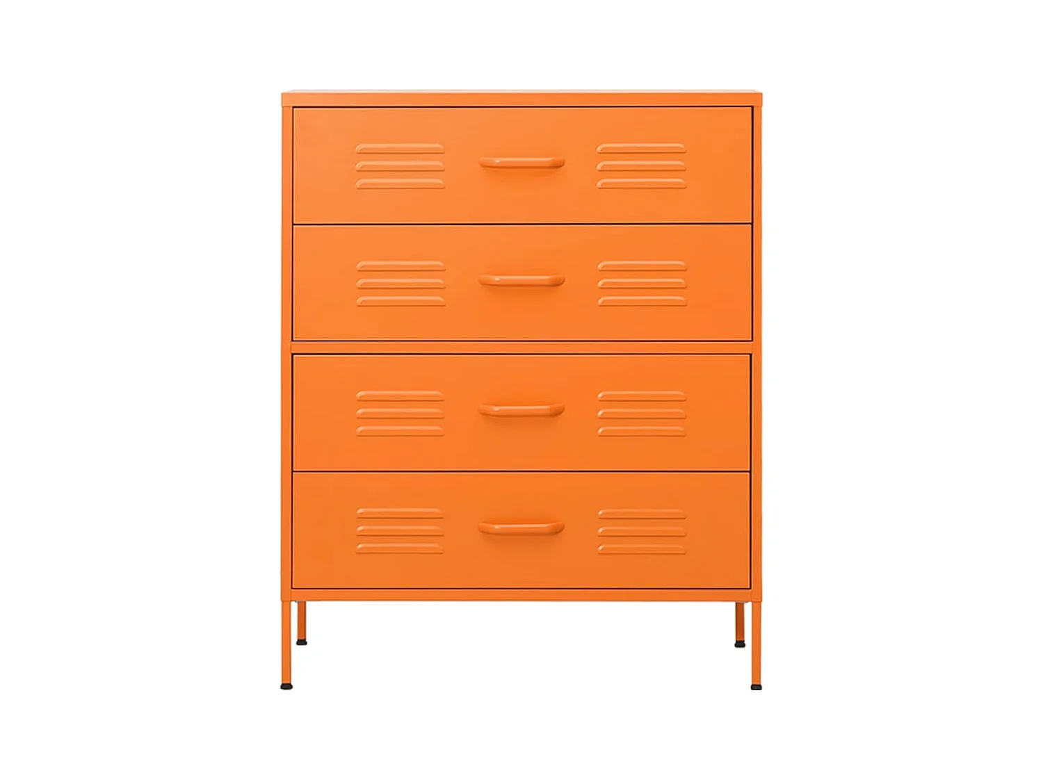 Oranje ladekast 80x35x101,5 cm Staal