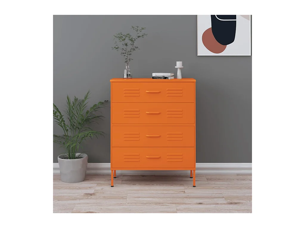 Commode Orange 80x35x101,5 cm Acier