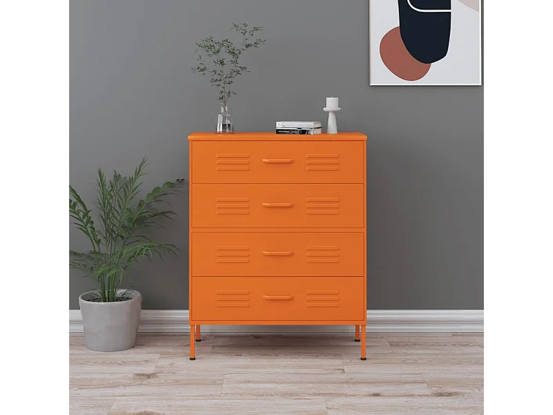 Commode Orange 80x35x101,5 cm Acier