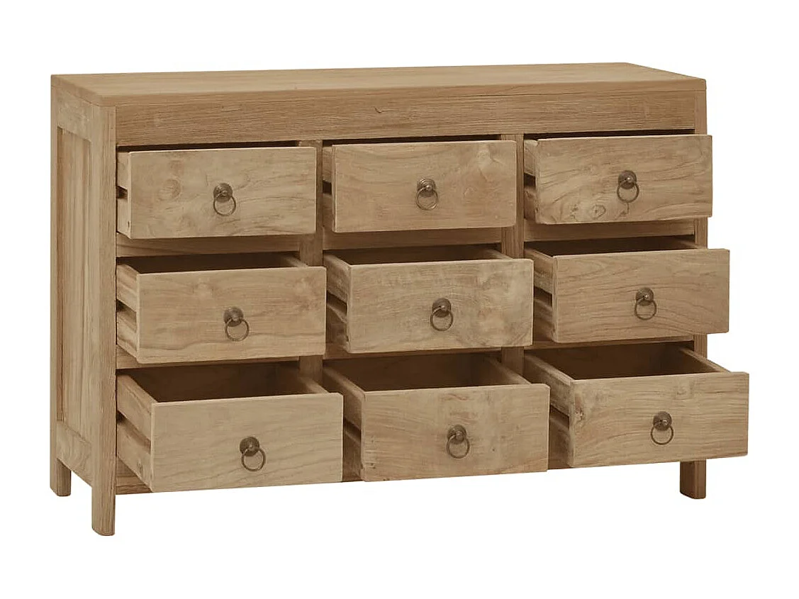 Cômoda 80x30x55 cm Madeira maciça de teca