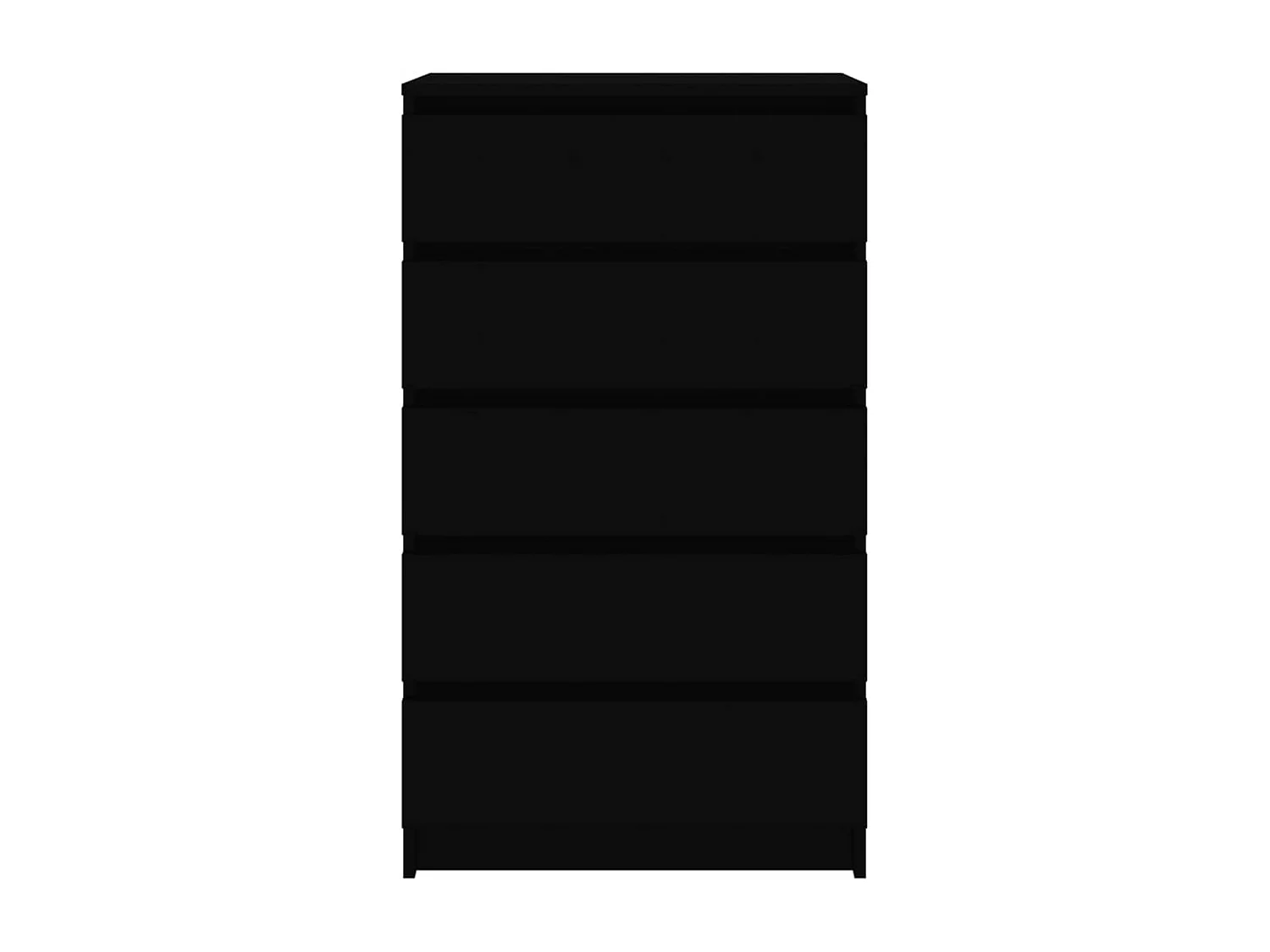 Cassettiera nera 60x36x103 cm MDF